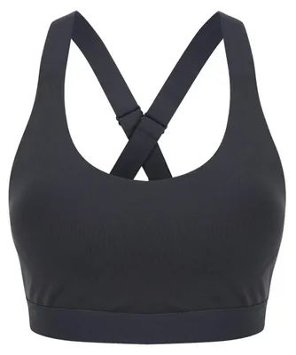 Imagen del producto de Sujetador deportivo para mujer, nivel de soporte medio, modelo LT5844 (talla S), color gris antracita