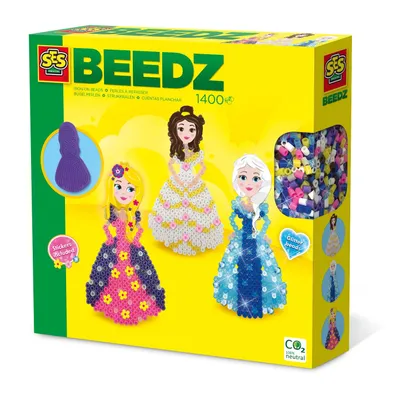 Produktbild von SES Creative Beedz 06268 Bügelperlen-Set Prinzessinnen, 1400 Perlen mit Motiv-Stiftplatte, 1400 Stück(e), 5 Jahr(e), Junge/Mädchen, Kind, Kunststoff, Mehrfarbig