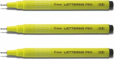 Produktbild von Pilot Fineliner Lettering Pen 1.0 - 3er-Set schwarz