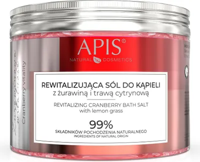 Produktbild von Apis – Cranberry Vitality – Revitalisierendes Badesalz mit Cranberry und Lemongrass 650g