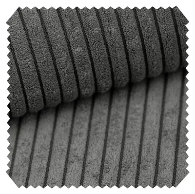 Produktbild von novely® PORTO - Polsterstoff in Breitcord-Optik - Ultraweicher Möbelstoff - Pflegeleichte Meterware 1 lfm - Farbe: 22 Dunkelgrau