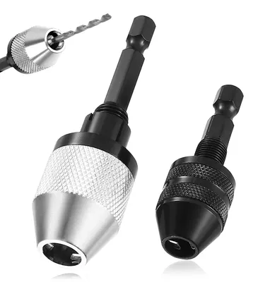 Productafbeelding van Boorhouder - Snelspanboorhouder - Set van 2 stuks - 0,3-6,5 mm en 0,3-3,6 mm - 1/4 inch zeskant