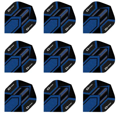 Produktbild von Datadart | HEX | Dart Flights | Standard | 100 Mikron | Blau | 3 Sets = 9 Stück