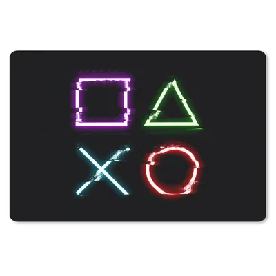 Produktbild von MuchoWow® Gaming Schreibtischunterlage Spiel - Controller - Led 60x40 cm - XXL Mauspad - Großes Mauspad