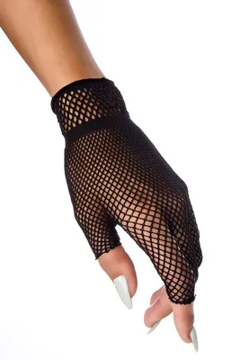 Produktbild von Fingerlose Netzhandschuhe in schwarz Einheitsgröße