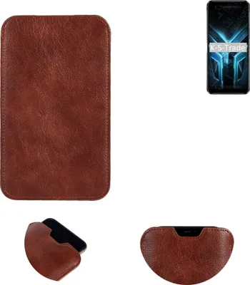 Produktbild von K-S-Trade Schutzhülle Handyhülle kompatibel mit ZTE Blade V2020 5G Handytasche Kunstleder Sleeve in braun