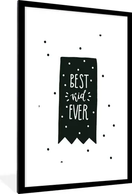 Produktbild von MuchoWow® MuchoWow® Gerahmtes Poster Kind - Zitate - Schwarz - Weiß - Jungen - Mädchen - Baby 60x90 cm - Poster mit zchwarzem Bilderrahmen - Dekoration - Wandposter Wohnzimmer - Hochwertig