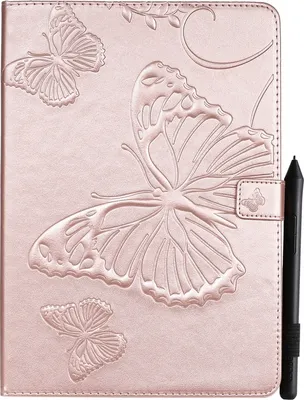 Produktbild von Mobigear Butterfly iPad Pro 10.5 Zoll (2017) Hülle Klapphülle + Stifthalter - Roségold