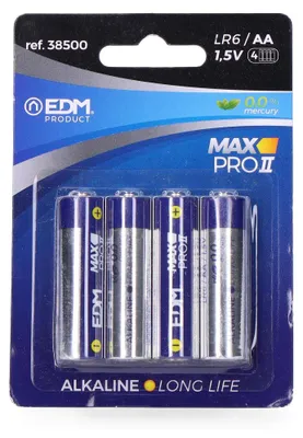 Image de Piles Alcalines Aa Edm Longue Durée, Usage Quotidien - Edm