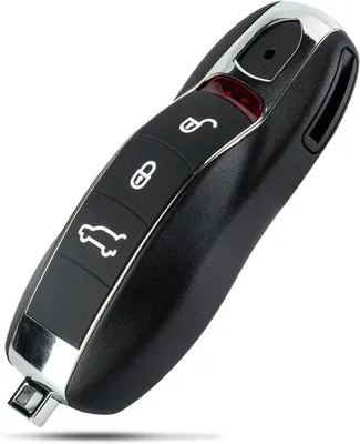 Produktbild von Voll funktionsfähiger programmierbarer Autoschlüssel, kompatibel mit Porsche Cayenne, 911, Boxster – 3 Tasten, FCC KR55WK50138 / KR55WK50136, mit Chip und Batterie