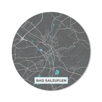 Produktbild von MuchoWow® Mauspad Mousepad Stadtplan - Karte von Deutschland - Blau - Bad Salzuflen - Karte 50x50 cm - Mousepads - Maus Mat - Pad - Mausunterlage - Vinyl