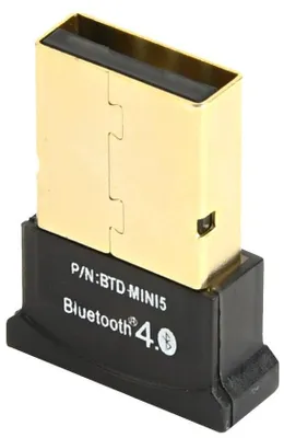 Produktbild von Gembird BTD-MINI5, Kabellos, USB, Bluetooth, 24 Mbit/s, Schwarz, Silber