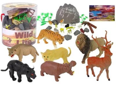 Obrázek produktu pro Sada Figurek Divoká zvířata 34 dílků Safari