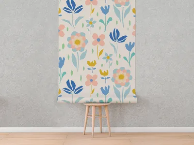 Produktbild von Coloray Fototapete 104x70 cm Latextapete Magicstick - Geometrische Blumen