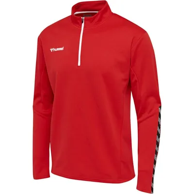 Produktbild von Hummel hmlAUTHENTIC KIDS HALF ZIP SWEATSHIRT TRUE RED TRUE RED 128