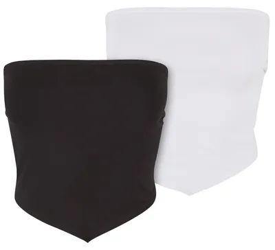 Obrázok produktu pre Dámske tričko Urban Classics Knotted Bandeau Top 2-Pack white+black - XL
