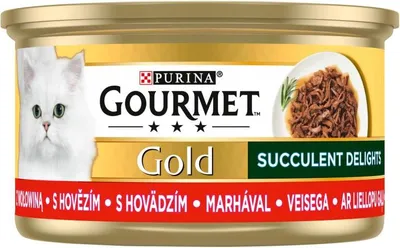 Zdjęcie produktu dla Gourmet Gold Karma Dla Kotów Z Wołowiną 85 G