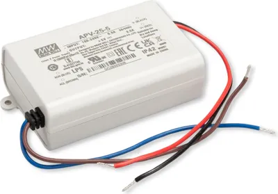 Produktbild von MEANWELL APV-25-5 - LED Schaltnetzteil ohne PFC - 17,5W 5V/3,5A CV