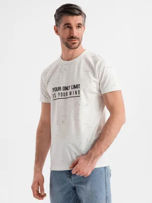 Obrázek produktu pro Ombre Clothing Pánské tričko s krátkým rukávem Paniaf bílá L