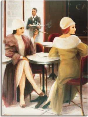 Produktbild von ARTland Leinwandbild Cafe I Größe: 30x40 cm