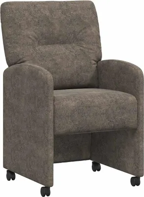 Produktbild von vidaXL Esszimmerstühle mit Rollen 2 pcs Dunkelgrau 57 x 67 x 95 cm