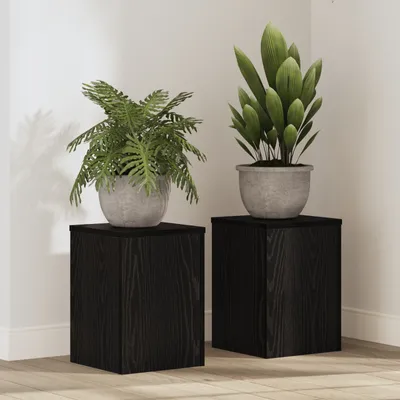 Produktbild von Desgin Pflanzenständer 2 Stück Schwarze Eiche 25x25x35 cm Holzwerkstoff - Beete 869230