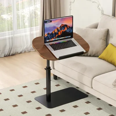 Produktbild von Höhenverstellbarer C-förmiger Holztisch - 360° drehbarer Laptop Tisch