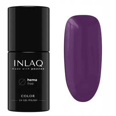 Zdjęcie produktu dla INLAQ Lakier Hybrydowy Dark Purple 6ml HEMA Free