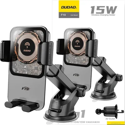 Immagine prodotto di Dudao F19 Supporto per auto con caricatore induttivo da 15W - Nero