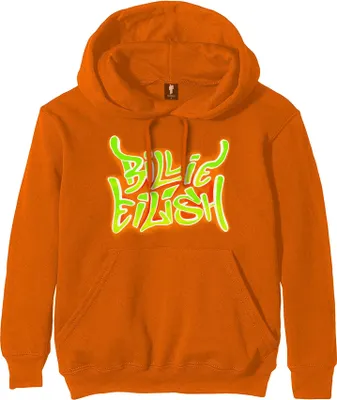 Obrázek produktu pro Billie Eilish - Mikina s kapucí a logem pro muže/dámy Uni RO2780 (M) (Orange)
