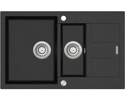 Immagine prodotto di Lavello in granito CONCEPT Cubis 80x50 cm nero DG205C60BC