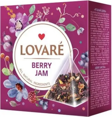 Immagine prodotto di Marmellata di bacche LOVARÉ 30 g (15 piramidi, tisana)
