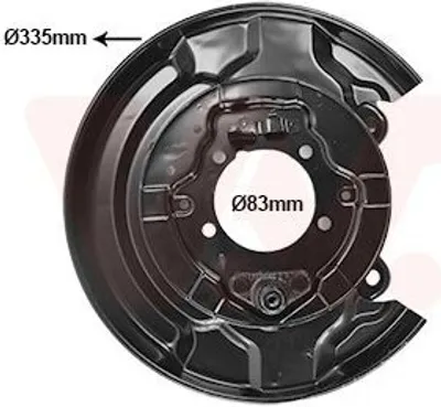 Produktbild von VAN WEZEL Spritzblech Bremsscheibe für TOYOTA PREVIA (MCR3, ACR3, CLR3) Hinten Rechts 5308374 Ankerblech