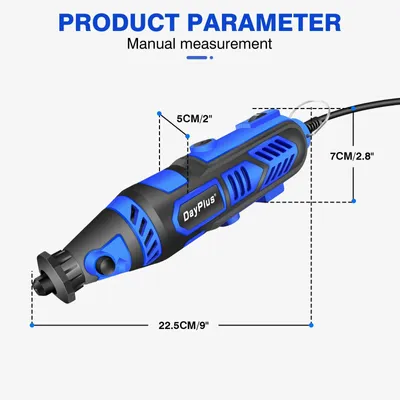 Produktbild von Elektrisches Multifunktionswerkzeug - Mini Schleif- und Gravurwerkzeug - 135 W - Sechsstufige Drehzahlregelung - Drehzahl 10000–32000 U/min - Set mit 80 Zubehörteilen
