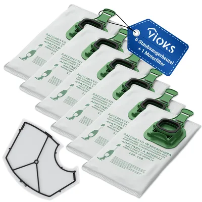 Produktbild von Set 6x Staubsaugerbeutel + 1x Motorschutzfilter für Kobold VK140 / VK150 Staubsauger