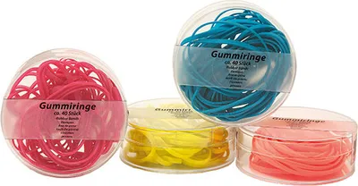 Immagine prodotto di M&M 64670595 M&M Gummiringe grün, rot, blau oder violett 40 Stück