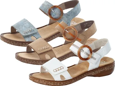Produktbild von Rieker Damen Sandaletten Sandalen 628Z3, Größe:41 EU, Farbe:Beige