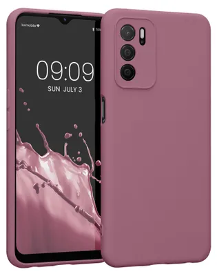 Produktbild von kwmobile Slim Case kompatibel mit Oppo A16 / A16s / A54s Hülle - Handyhülle aus Silikon in Dark Rose