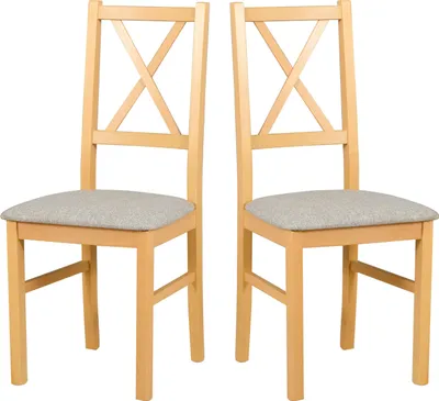 Produktbild von Esszimmerstuhl, Holz Eiche Massiv Stuhl Stühle Küchenstuhl - Set 2x Nilo 12, grandson