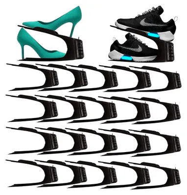 Produktbild von 20er Set Schuhe Organizer Aufbewahrung Schuhhalter Schuhstapler Schuhorganizer Schuhaufbewahrung Platzsparend Schuhbox Schuhregal