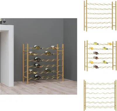 Produktbild von vidaXL Weinregal für 36 Flaschen Golden Metall -  Weinregale