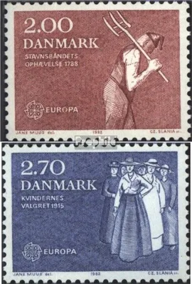 Produktbild von Briefmarken Dänemark 1982 Mi 749-750 (kompl.Ausg.) postfrisch Historische Ereignisse
