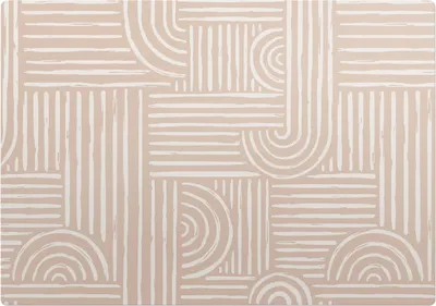 Produktbild von Geometrische Linien – Bodenschutzmatte – Stuhlunterlage 100x70 cm – Rutschfest – Hartbodenmatte