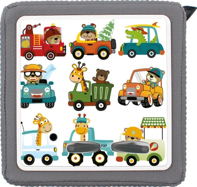 Produktbild von Schutzfolie kompatibel mit Toniebox 1 passgenaue Folie mit Motiv matt Zubehör selbstklebendes Schutzcover Kratzschutz für Musikbox Y031-27 Autos
