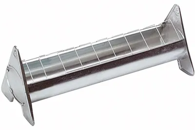 Produktbild von Futtertrog für Hühner | verzinkter Stahl | mit Gitter (50 cm)