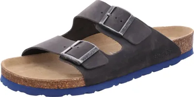 Produktbild von Rohde Herren Pantolette Leder Clog Schnalle Grado 5927, Größe:46 EU, Farbe:Grau