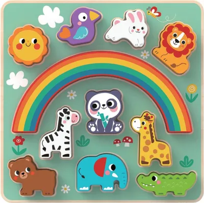 Produktbild von RAPPA 2Kids Toys Balancierpuzzle mit Tieren 2 in 1