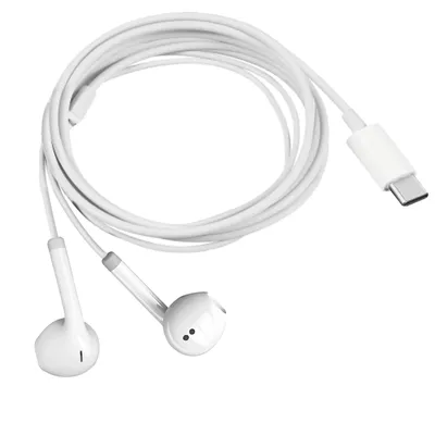 Produktbild von Avizar, USB-C Kopfhörer mit Geräuschunterdrückung (Noise Cancelling), Mikrofon und Steuertasten (1.2m), Weiß