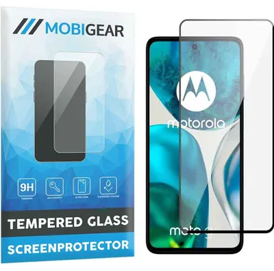 Produktbild von Mobigear Premium Displayschutzfolie für Motorola Moto G52, gehärtetes Glas, Displayschutz - kompatibel mit Hüllen - Schwarz
