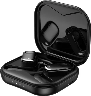 Obrázek produktu pro ZELURXX Bluetooth překladatelská sluchátka s překládáním v reálném čase do více jazyků, videohovory, offline a online, simultánní překlad, dosah 5 m, ABS+PC, černá barva